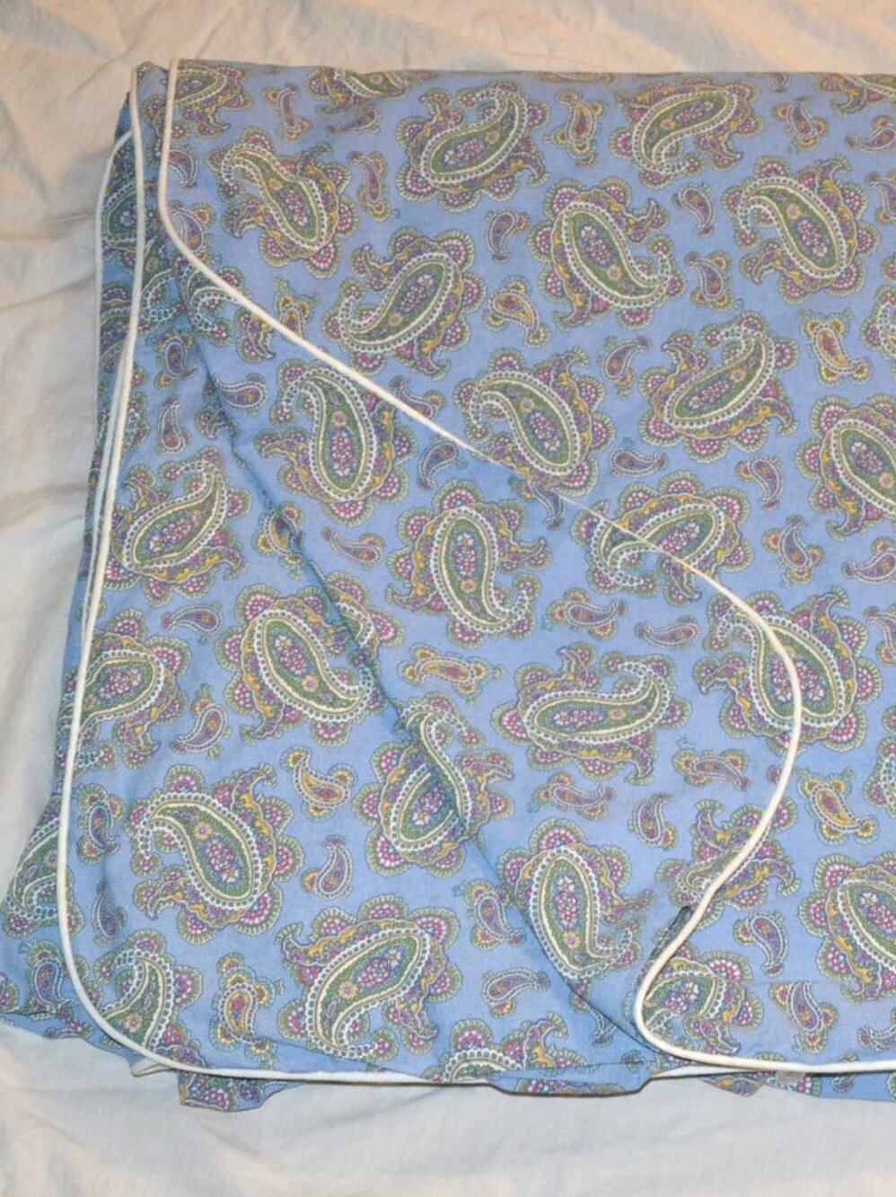 RALPH LAUREN Studio Paisley Oceanside Blue KING Duvet Cover 100% Cotton ITALY